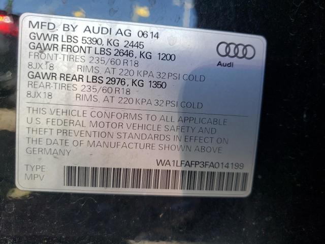 Photo 10 from auction – 2015 AUDI Q5 PREMIUM with VIN WA1LFAFP3FA014199