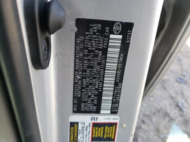 Фото 10 с аукциона – 2011 TOYOTA CAMRY BASE с VIN 4T4BF3EK9BR153671