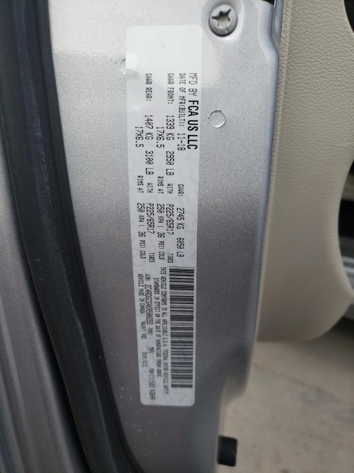 Photo 10 from auction – 2019 DODGE GRAND CARA with VIN 2C4RDGCG4KR580293