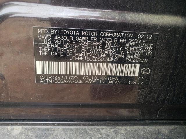 Photo 10 from auction – 2013 LEXUS GS 350 with VIN JTHBE1BL0D5004452
