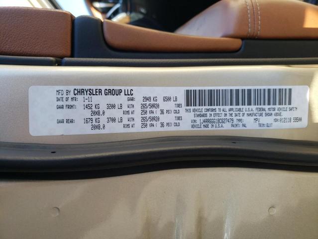Photo 10 from auction – 2011 JEEP GRAND CHER with VIN 1J4RR6GG1BC627479