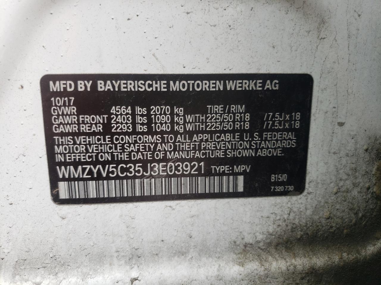 Photo 10 from auction – 2018 MINI COOPER COU with VIN WMZYV5C35J3E03921
