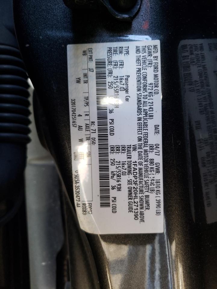 Photo 10 from auction – 2017 FORD FOCUS SE with VIN 1FADP3F20HL271390