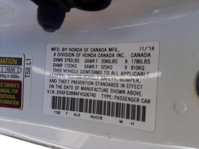 Photo 10 from auction – 2015 HONDA CIVIC EX with VIN 2HGFG3B84FH506740