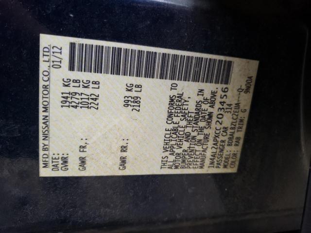 Photo 10 from auction – 2012 NISSAN ALTIMA BAS with VIN 1N4AL2APXCC203456