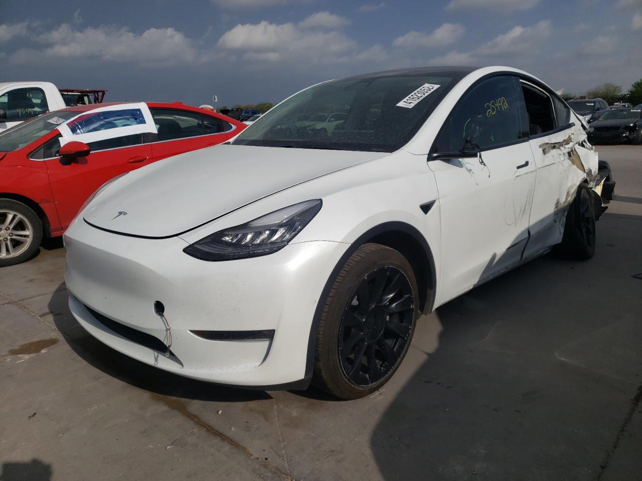 Photo 2 from auction – 2021 TESLA MODEL Y with VIN 5YJYGDEE5MF080462