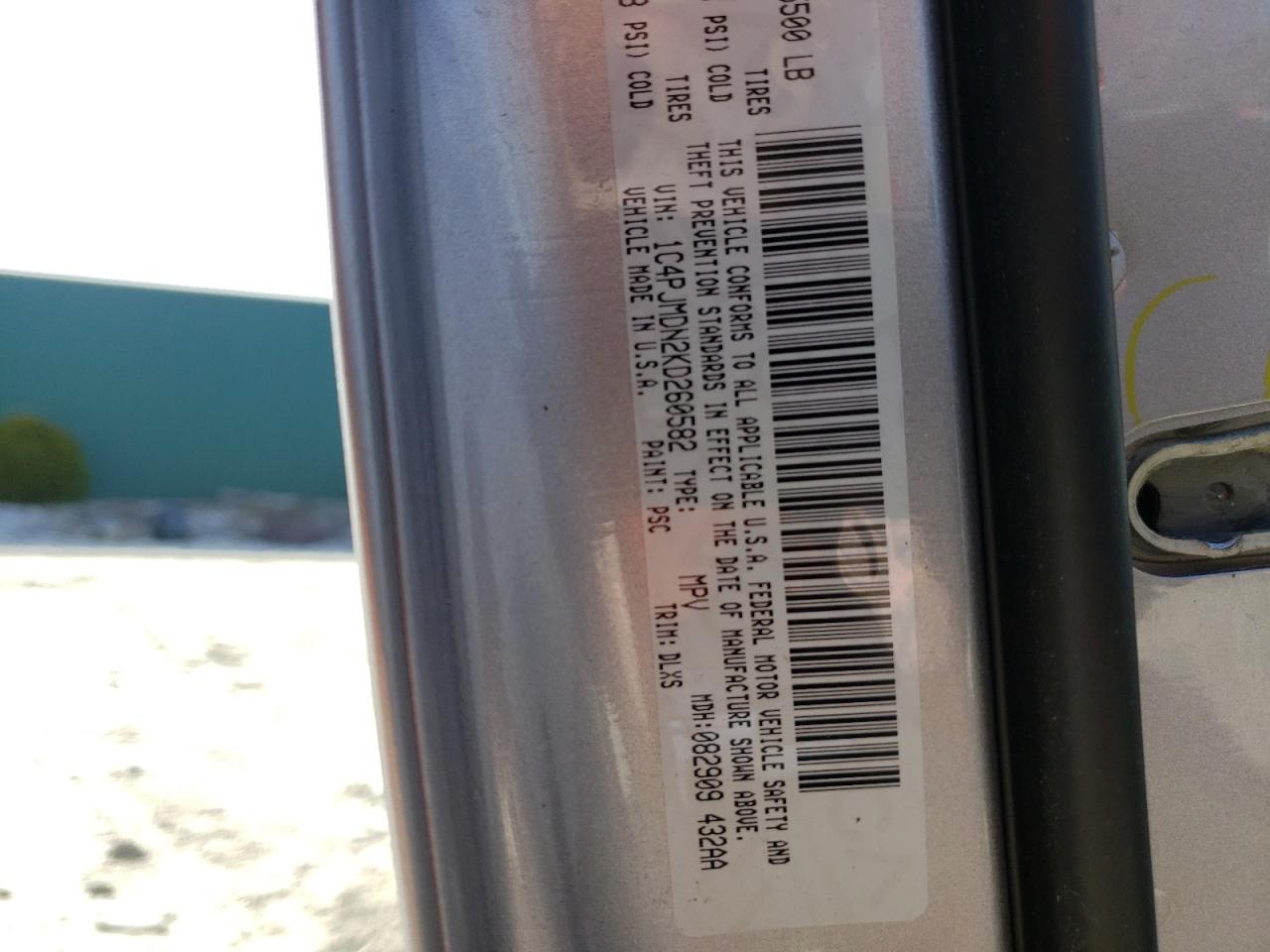 Photo 10 from auction – 2019 JEEP CHEROKEE L with VIN 1C4PJMDN2KD260582