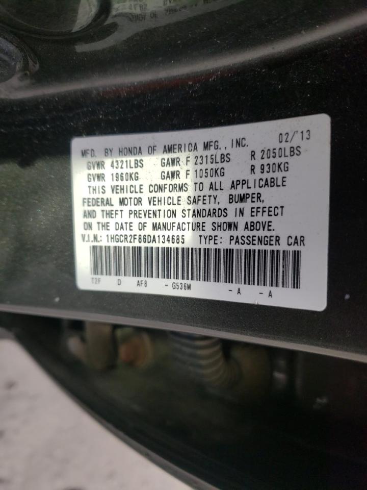 Photo 10 from auction – 2013 HONDA ACCORD EXL with VIN 1HGCR2F86DA134685