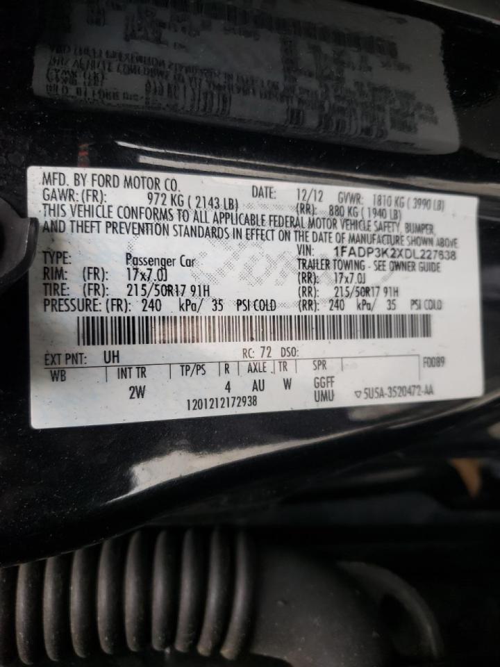 Photo 10 from auction – 2013 FORD FOCUS SE with VIN 1FADP3K2XDL227638