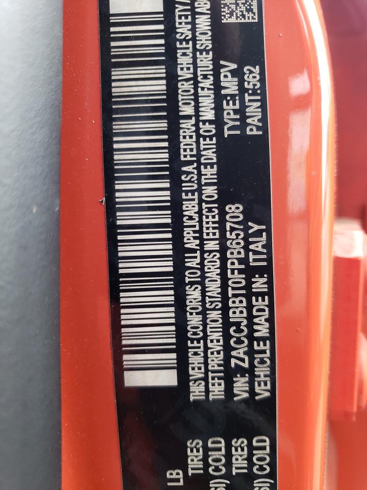 Photo 10 from auction – 2015 JEEP RENEGADE L with VIN ZACCJBBT0FPB65708