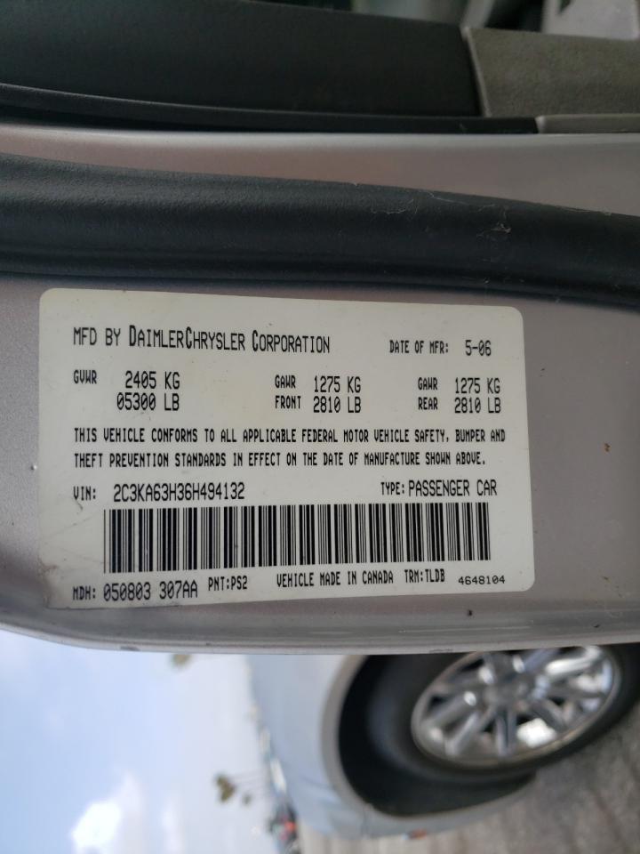 Photo 10 from auction – 2006 CHRYSLER 300C with VIN 2C3KA63H36H494132