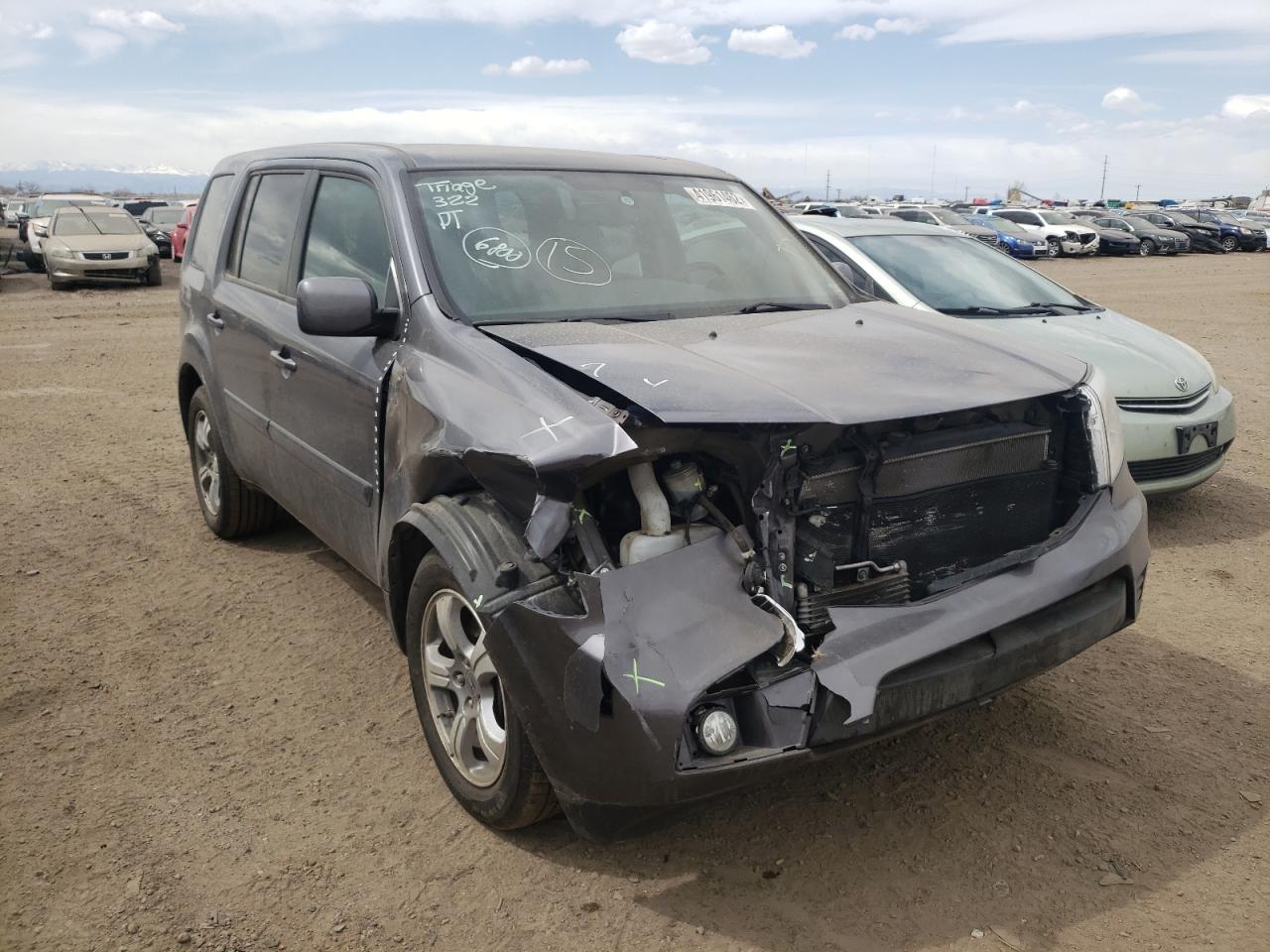 HONDA PILOT EXL 2015 with VIN 5FNYF4H59FB070499 - Photo from auction