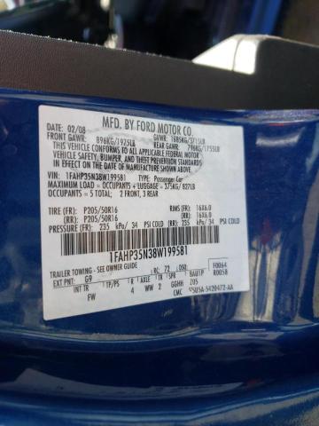 Photo 10 from auction – 2008 FORD FOCUS SE with VIN 1FAHP35N38W199581