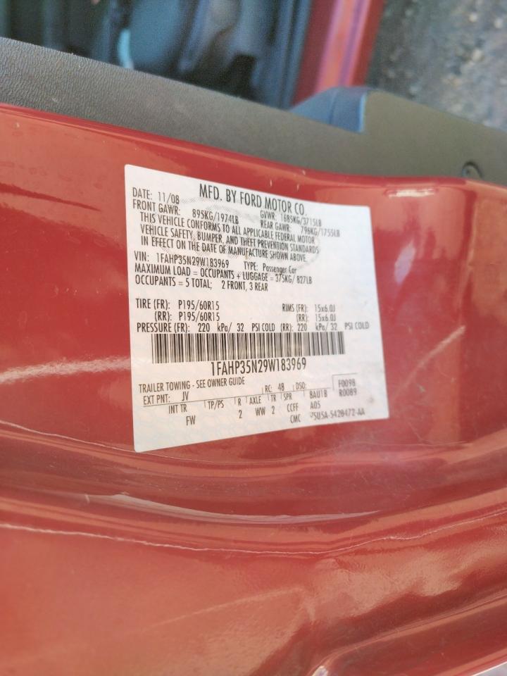 Photo 10 from auction – 2009 FORD FOCUS SE with VIN 1FAHP35N29W183969