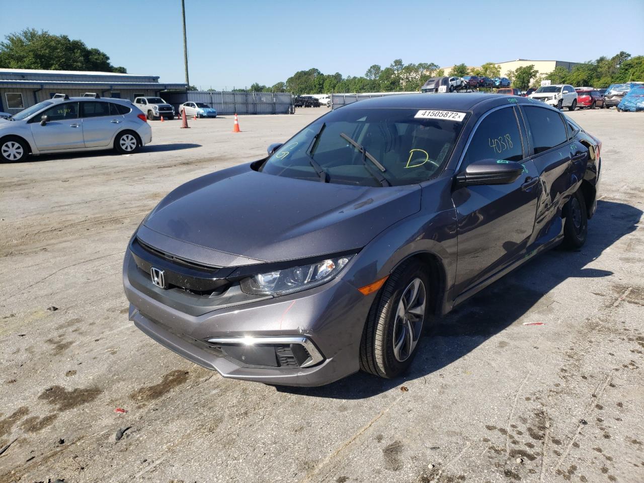 Photo 2 from auction – 2019 HONDA CIVIC LX with VIN 19XFC2F62KE029504