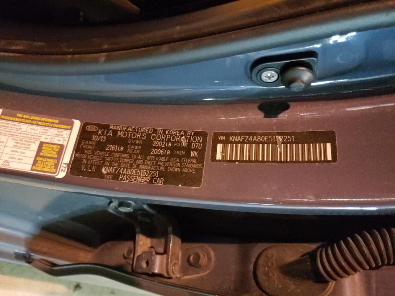 Photo 10 from auction – 2014 KIA FORTE EX with VIN KNAFZ4A80E5152251