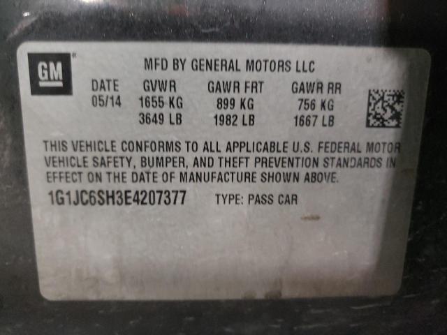 Photo 10 from auction – 2014 CHEVROLET SONIC LT with VIN 1G1JC6SH3E4207377