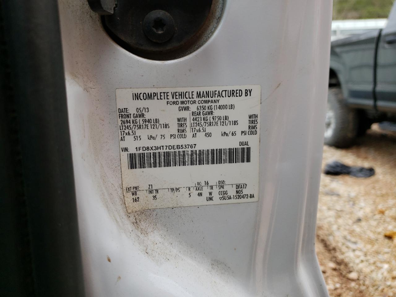 Photo 10 from auction – 2013 FORD F350 SUPER with VIN 1FD8X3HT7DEB53767
