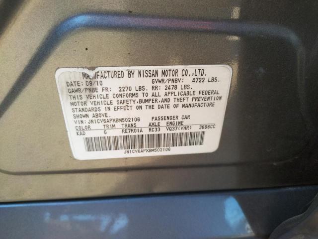 Photo 10 from auction – 2011 INFINITI G37 BASE with VIN JN1CV6APXBM502106