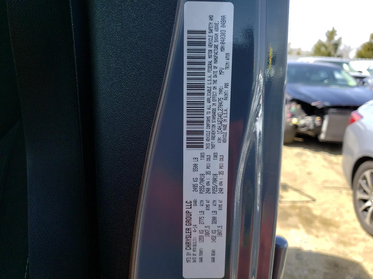 Photo 10 from auction – 2014 JEEP WRANGLER U with VIN 1C4HJWEG4EL270475