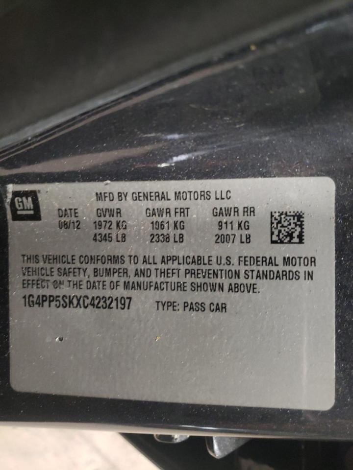 Photo 10 from auction – 2012 BUICK VERANO with VIN 1G4PP5SKXC4232197