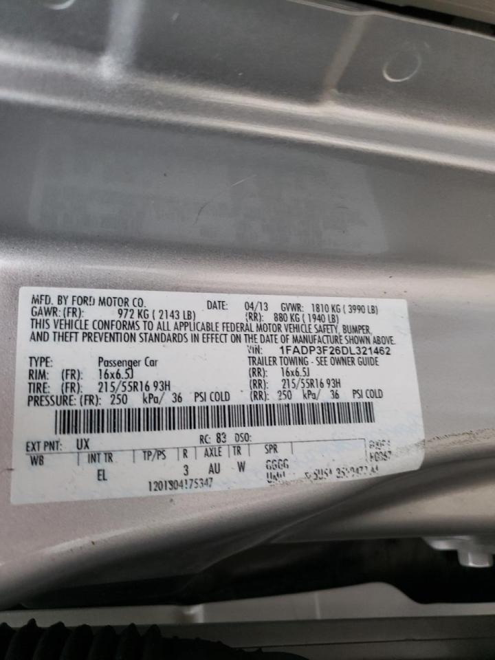Photo 10 from auction – 2013 FORD FOCUS SE with VIN 1FADP3F26DL321462