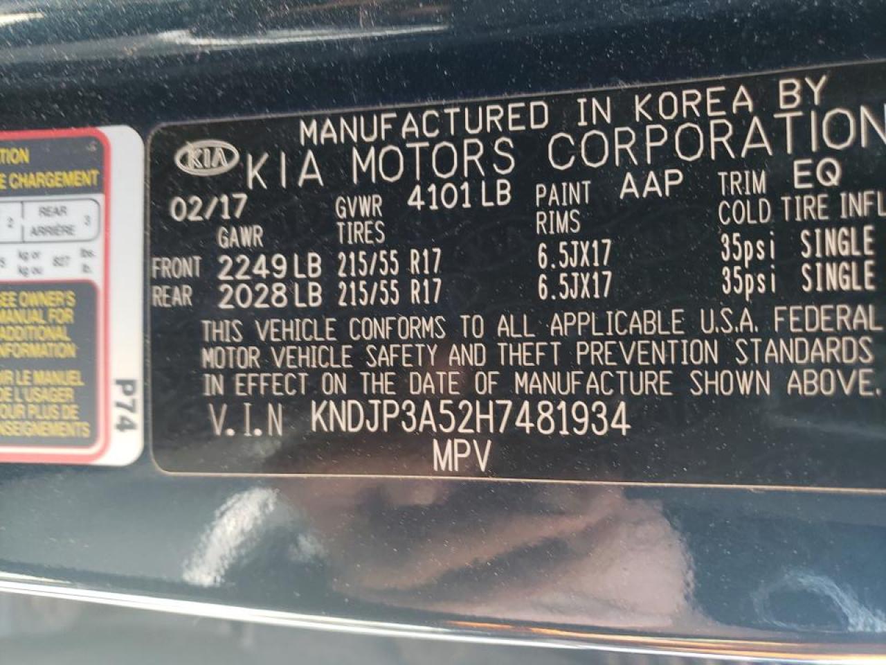 Zdjęcie 10 z aukcji – 2017 KIA SOUL + z VIN KNDJP3A52H7481934