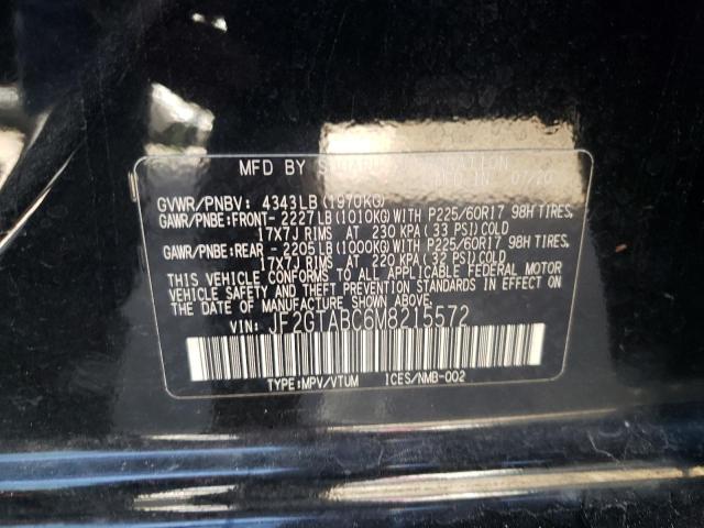 Photo 10 from auction – 2021 SUBARU CROSSTREK with VIN JF2GTABC6M8215572