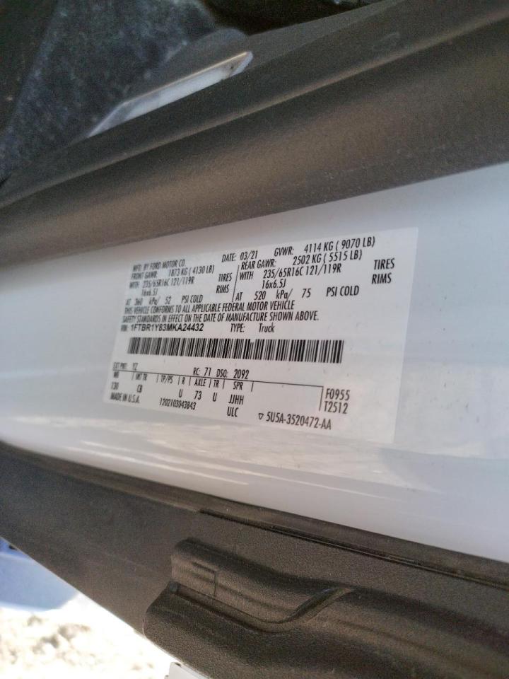 Photo 10 from auction – 2021 FORD TRANSIT T- with VIN 1FTBR1Y83MKA24432
