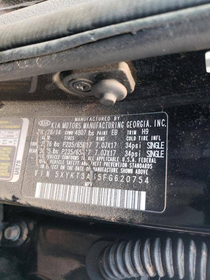 Photo 10 from auction – 2015 KIA SORENTO LX with VIN 5XYKT3A65FG620754