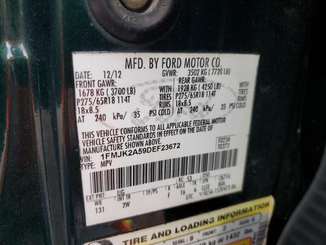 Photo 10 from auction – 2013 FORD EXPEDITION with VIN 1FMJK2A59DEF23672