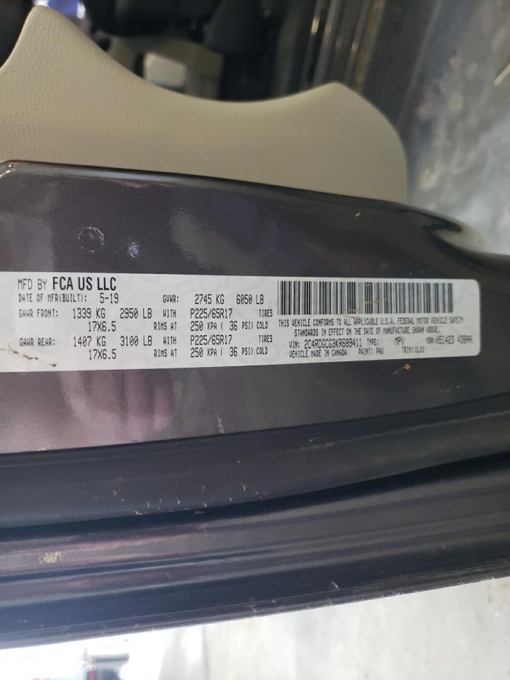 Photo 10 from auction – 2019 DODGE GRAND CARA with VIN 2C4RDGCG3KR689411