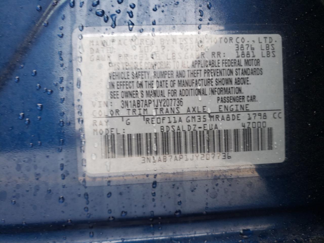 Photo 10 from auction – 2018 NISSAN SENTRA S with VIN 3N1AB7AP1JY207736
