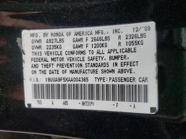 Photo 10 from auction – 2010 ACURA TL with VIN 19UUA9F5XAA004365