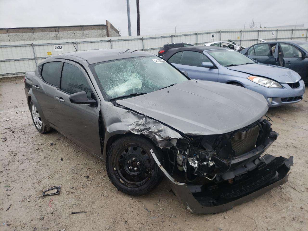 DODGE AVENGER SE 2013 with VIN 1C3CDZAB7DN572637 - Photo from auction