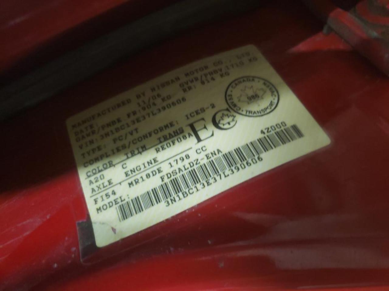 Photo 10 from auction – 2007 NISSAN VERSA S with VIN 3N1BC13E37L390606