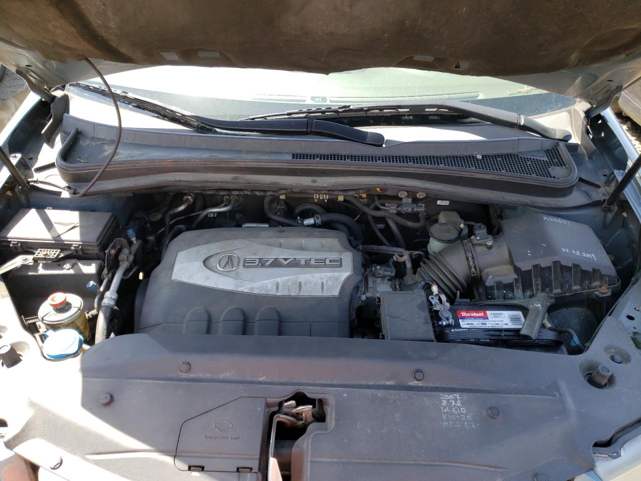 Photo 7 from auction – 2007 ACURA MDX TECHNO with VIN 2HNYD28367H538686