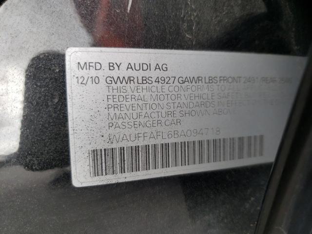 Photo 10 from auction – 2011 AUDI A4 PREMIUM with VIN WAUFFAFL6BA094718