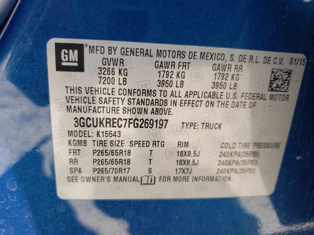 Photo 10 from auction – 2015 CHEVROLET SILVERADO with VIN 3GCUKREC7FG269197