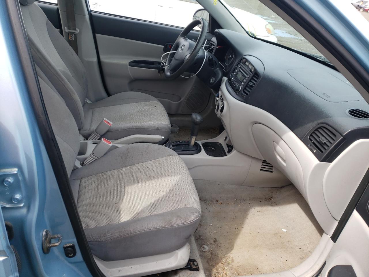 Photo 5 from auction – 2007 HYUNDAI ACCENT GLS with VIN KMHCN46C47U114136