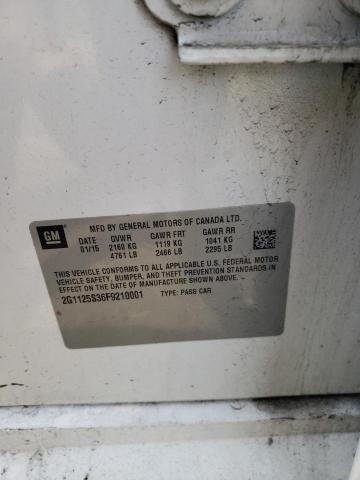 Photo 10 from auction – 2015 CHEVROLET IMPALA LT with VIN 2G1125S36F9210001