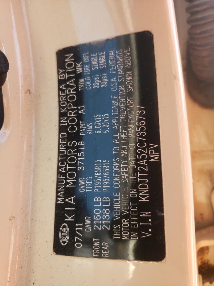 Photo 10 from auction – 2012 KIA SOUL with VIN KNDJT2A52C7356737