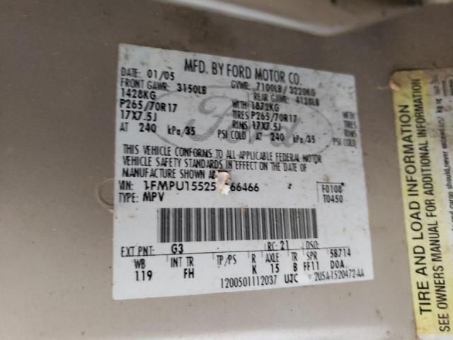 Photo 10 from auction – 2005 FORD EXPEDITION with VIN 1FMPU15525LA66466