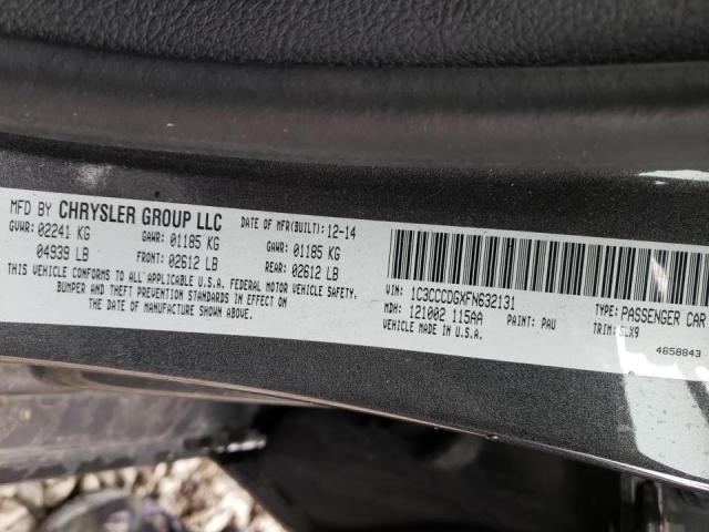 Zdjęcie 10 z aukcji – 2015 CHRYSLER 200 S z VIN 1C3CCCDGXFN632131