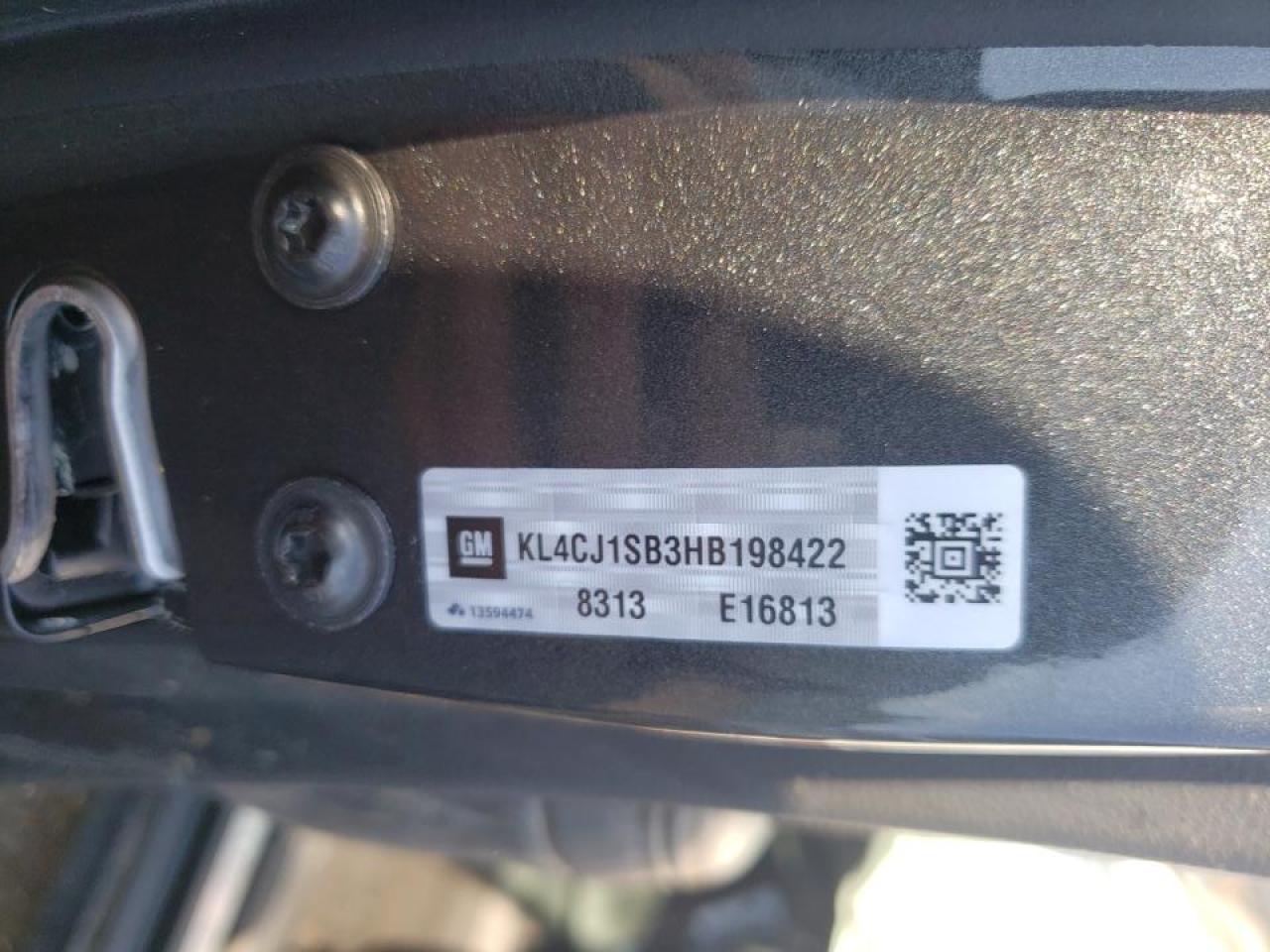 Photo 10 from auction – 2017 BUICK ENCORE SPO with VIN KL4CJ1SB3HB198422