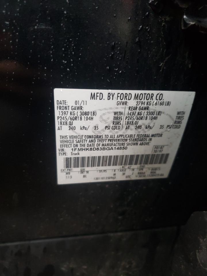 Photo 10 from auction – 2011 FORD EXPLORER X with VIN 1FMHK8D83BGA14850