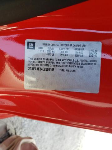Photo 10 from auction – 2014 CHEVROLET CAMARO LS with VIN 2G1FA1E34E9200403