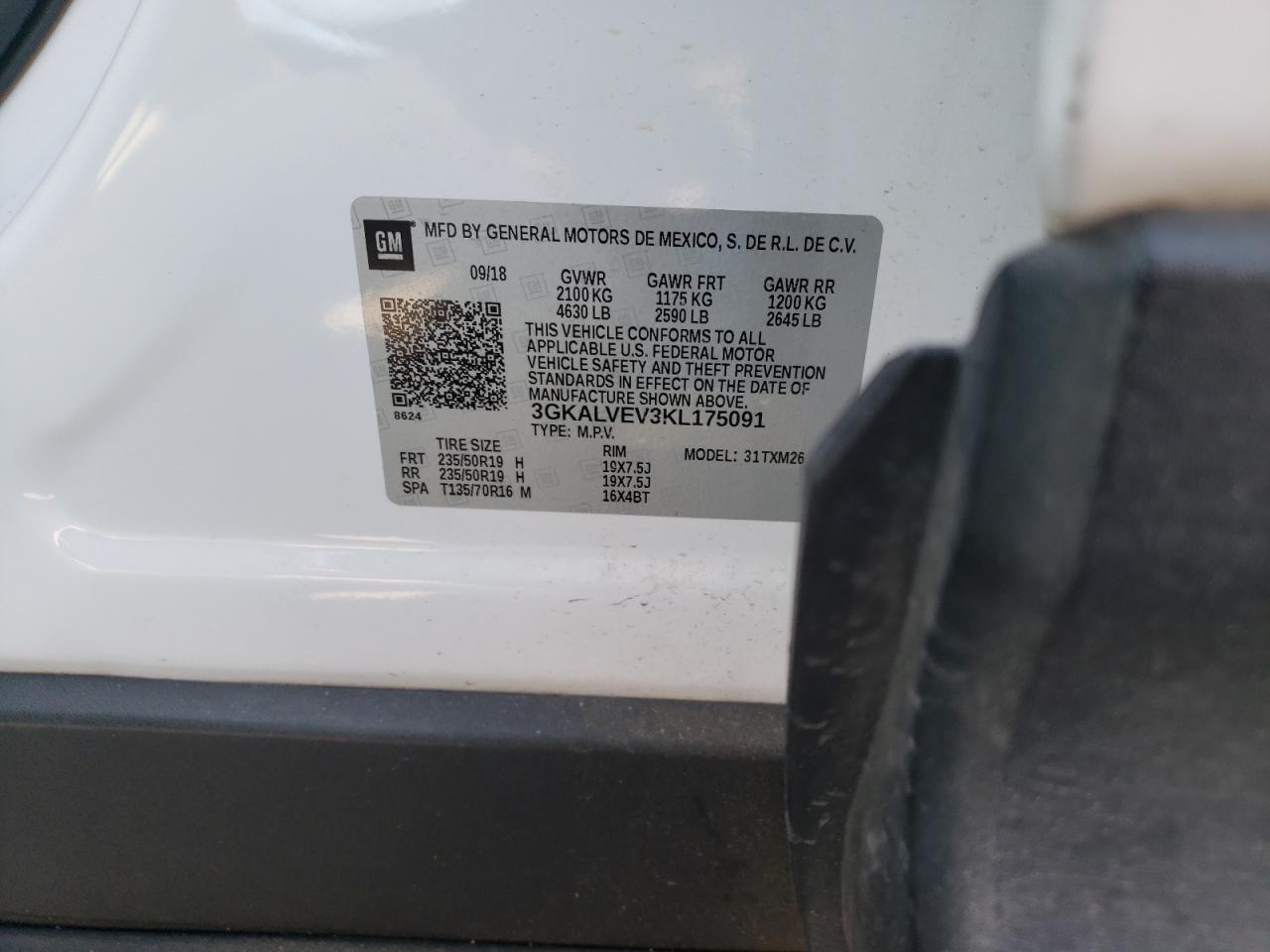Photo 20 from auction – 2019 GMC TERRAIN SL with VIN 3GKALVEV3KL175091