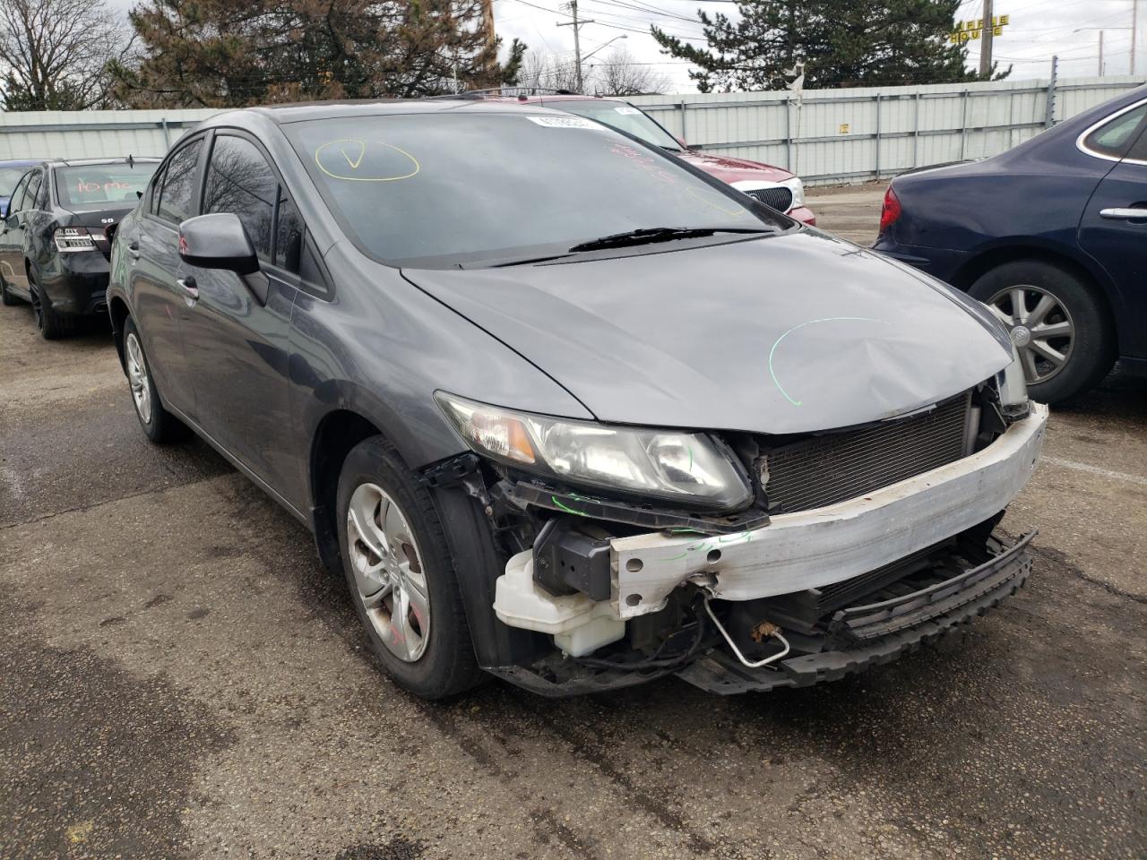 HONDA CIVIC LX 2013 with VIN 19XFB2F56DE002903 - Photo from auction