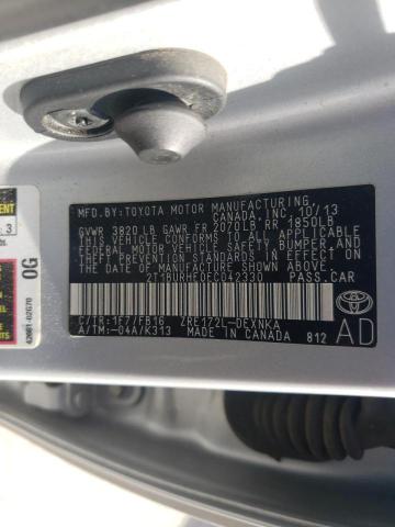 Photo 10 from auction – 2014 TOYOTA COROLLA L with VIN 2T1BURHE0EC042330